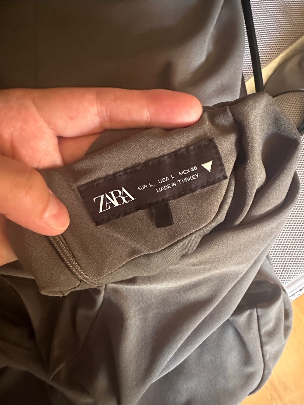 EUC Zara Sleeveless Mock Neck Ruched Taupe/Grey Maxi Dress - Picture 3 of 4